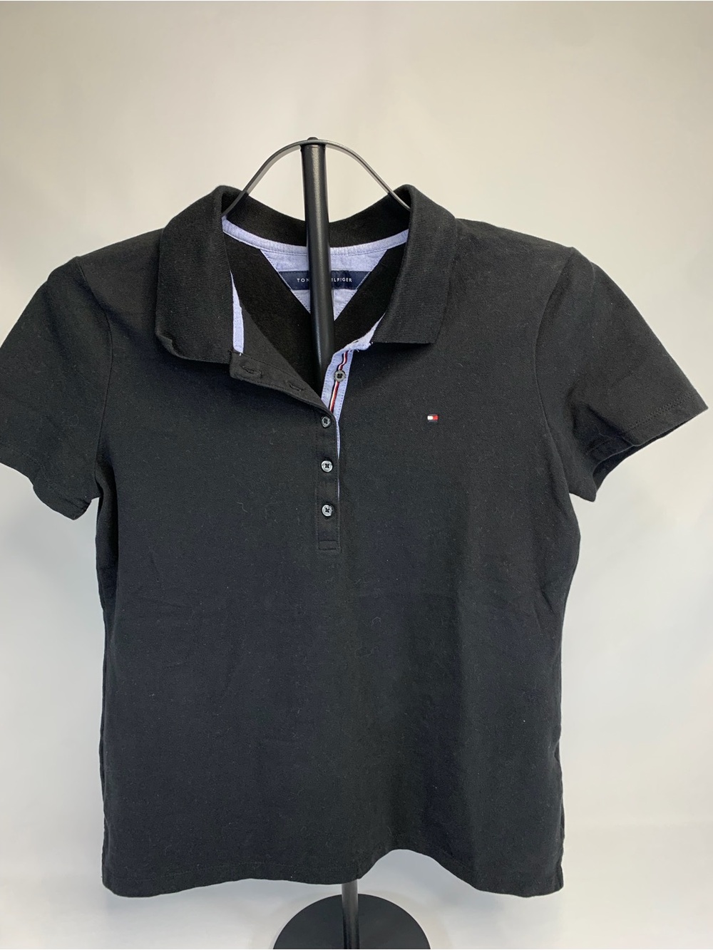 Tommy Hilfiger Black Polo Shirt for Women